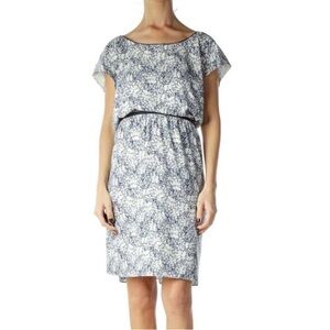 LOFT Blue Floral Midi Dress